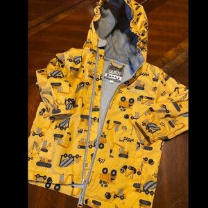GAP Yellow & Gray Boys' Construction Print Raincoat
